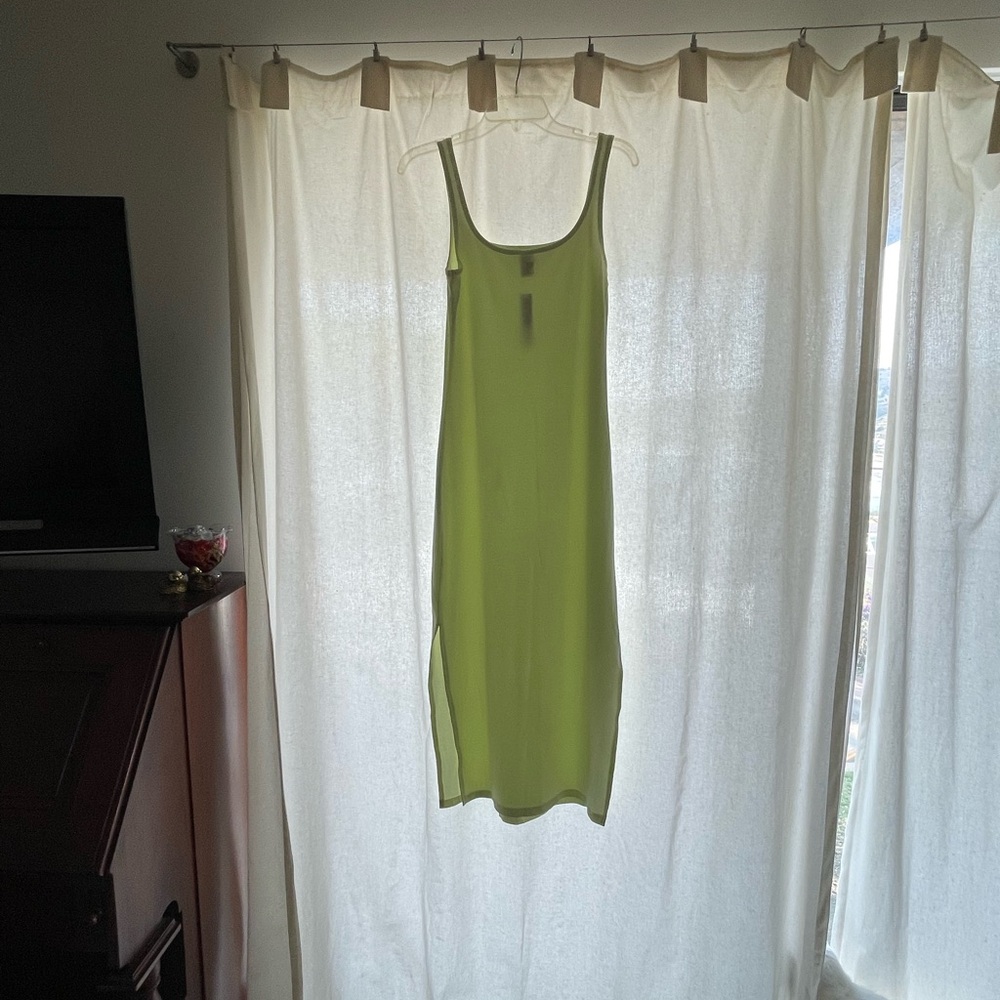 PINk by Victoria’s Secret Lime Green Ribbed Maxi Dress